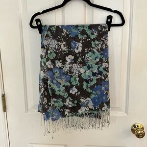 Floral Fringe Scarf